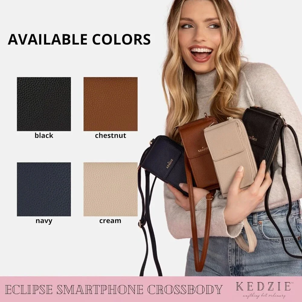 Eclipse Crossbody Bag PU Leather Small Wallet Organizer Travel Purse